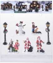 7x kerstdorp figuren poppetjes type 3