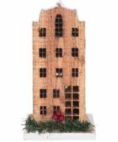 Kerstdorp kerstkerstdorp huisje grachtenpand 21 cm met led