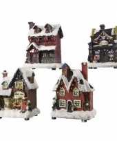 Kerstdorp kerstkerstdorp huisje speelgoedwinkel 12 cm met led verlichting